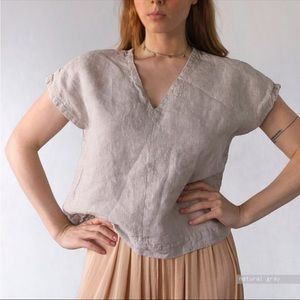 Lenok Linen Basic White Top